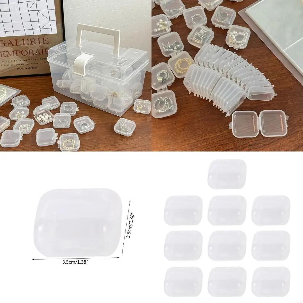 10Pieces/set Mini Square Storage Containers Box Clear Earplugs Storage Holder for Tiny Bead Jewelry Plastic Earring Box
10Pieces/set Mini Square Storage Containers Box Clear Earplugs Storage Holder for Tiny Bead Jewelry Plastic Earring Box