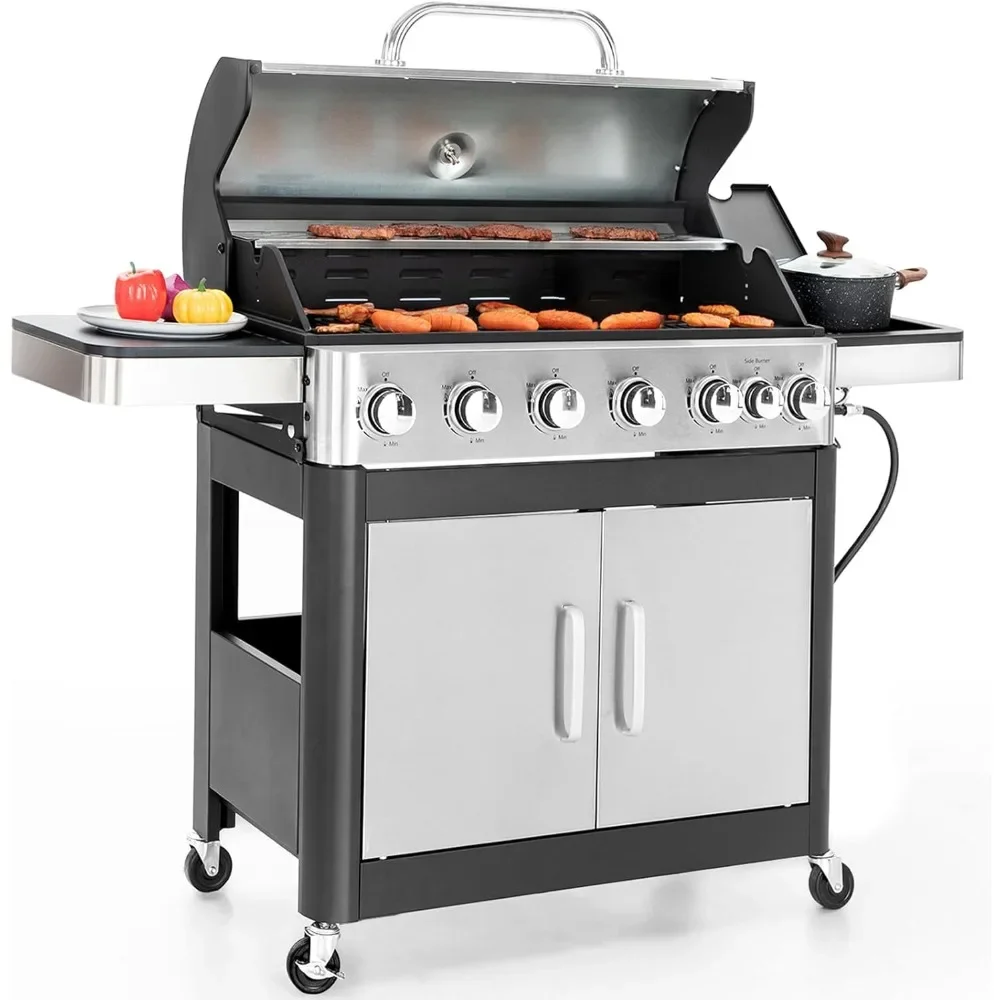 Sophia & William 6-Burner Propane Gas BBQ Grill with Side Burner & Porcelain-Enameled Cast Iron Grates, Stainless Steel Barbecue
Sophia & William 6-Burner Propane Gas BBQ Grill with Side Burner & Porcelain-Enameled Cast Iron Grates, Stainless Steel Barbecue