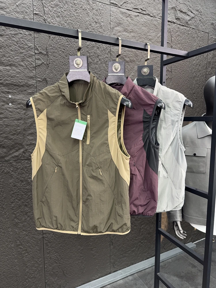 Svip Quali Outdoor Jaet Men's Spring Summer Breathable Casual Vest Sun Protection Zipper Ne Stand Fit Faion Urban
Svip Quali Outdoor Jaet Men's Spring Summer Breathable Casual Vest Sun Protection Zipper Ne Stand Fit Faion Urban