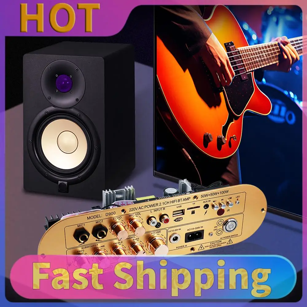 Audio Amplifier Board 2.1 Channel BT 5.0 Digital Amplifier Board Support AUX/USB/FM/TF Card/MIC Power Amplifier Board
Audio Amplifier Board 2.1 Channel BT 5.0 Digital Amplifier Board Support AUX/USB/FM/TF Card/MIC Power Amplifier Board