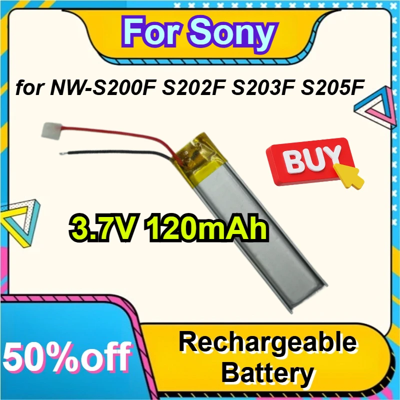 3.7V 120mAh For Sony Walkman NW-S200F S202F S203F S205F Music Player Rechargeable Battery
3.7V 120mAh For Sony Walkman NW-S200F S202F S203F S205F Music Player Rechargeable Battery