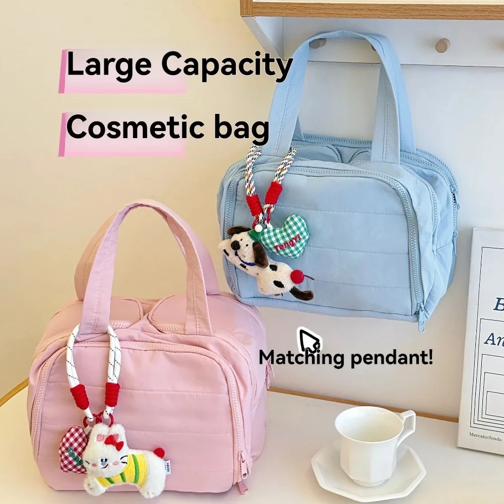 Solid Color Lightweight Makeup Bag Women's Large Capacity Skincare Storage Bag Partitioned Travel And Outdoor Grooming Bag
Solid Color Lightweight Makeup Bag Women's Large Capacity Skincare Storage Bag Partitioned Travel And Outdoor Grooming Bag
