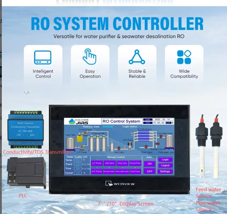 JIRS 2025 RO-8100 Water Purification System Reverse Osmosis with Water Desalination Filter Controller Water Treatment
JIRS 2025 RO-8100 Water Purification System Reverse Osmosis with Water Desalination Filter Controller Water Treatment