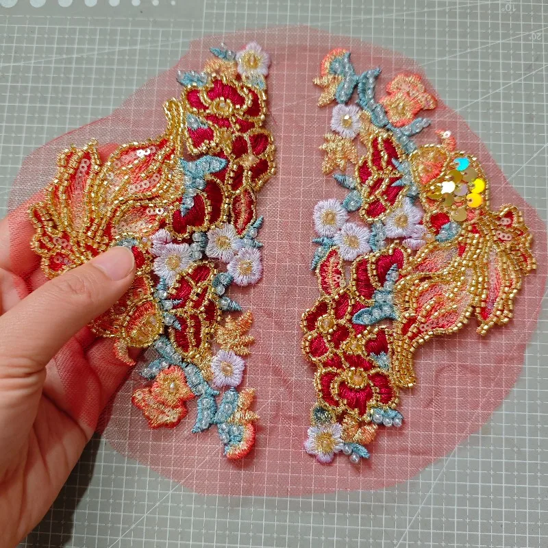 Newly Launched Beaded and Color Embroidery Flower Patches for New Chinese Style Bride Dresses Decorative Accessories
Newly Launched Beaded and Color Embroidery Flower Patches for New Chinese Style Bride Dresses Decorative Accessories