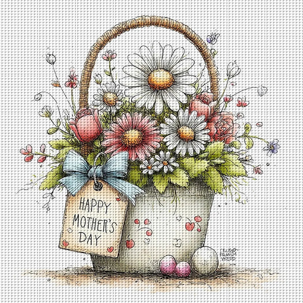 1PC 36X36cm/14.17X14.17inch, 11CT print cross stitch DIY kit,Mother's Day Daisy,adult beginner's relaxed cross stitch stitch set
1PC 36X36cm/14.17X14.17inch, 11CT print cross stitch DIY kit,Mother's Day Daisy,adult beginner's relaxed cross stitch stitch set