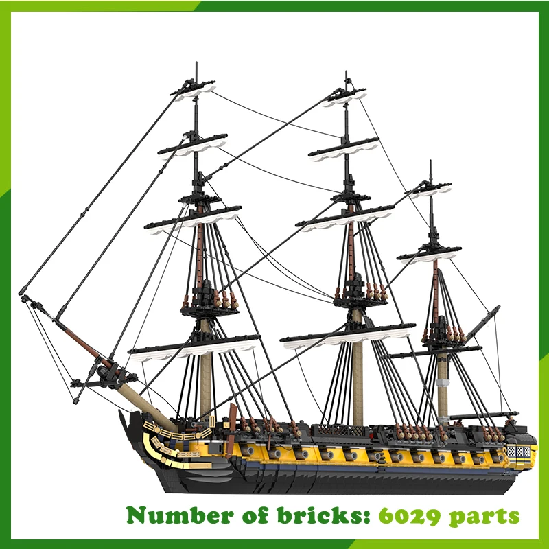 MOC Building Blocks HMS Romulus British 44-Gun Frigate Model DIY Assemble Bricks Transportation Ship Creative Toys Gifts 6029PCS
MOC Building Blocks HMS Romulus British 44-Gun Frigate Model DIY Assemble Bricks Transportation Ship Creative Toys Gifts 6029PCS