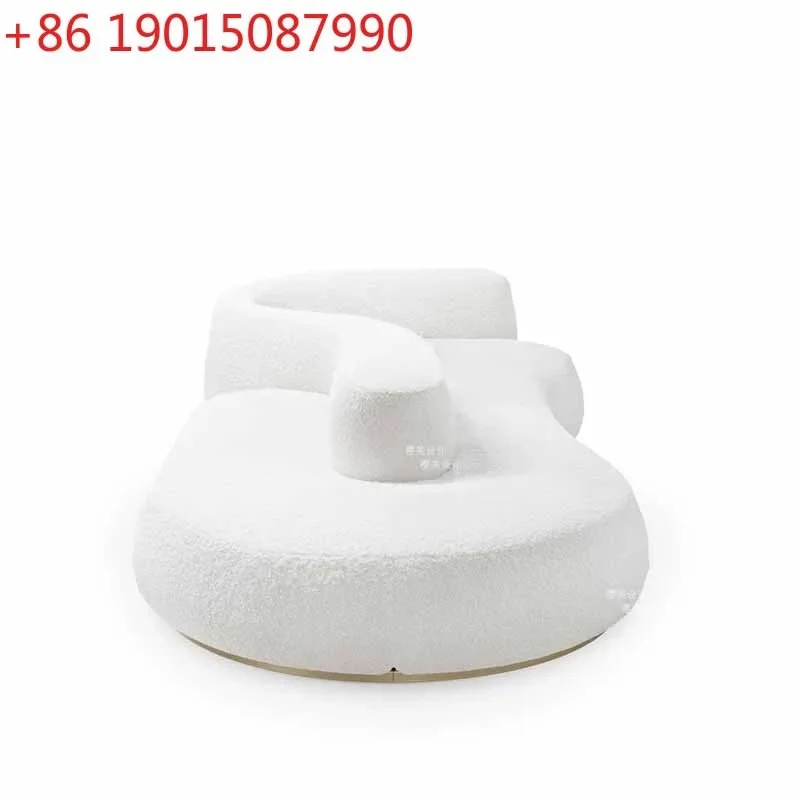 Nordic wabi-sabi style fabric curved sofa combination Italian minimalist lamb wool cream large sofa shopping mall club
Nordic wabi-sabi style fabric curved sofa combination Italian minimalist lamb wool cream large sofa shopping mall club
