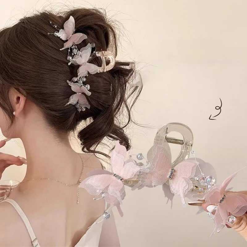 Butterfly Bubble Bead Grab Clip Women Sweet Girl Gentle Large Shark Clips Hair Claw 
Butterfly Bubble Bead Grab Clip Women Sweet Girl Gentle Large Shark Clips Hair Claw