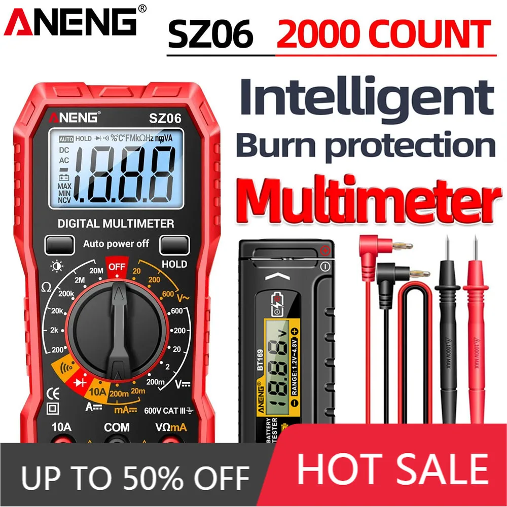 Digtal Multimeter Electrician/Household Tester Kit SZ06 High Precision DC/AC Voltage Diode Meter BT169 Battery Level Tester Tool
Digtal Multimeter Electrician/Household Tester Kit SZ06 High Precision DC/AC Voltage Diode Meter BT169 Battery Level Tester Tool