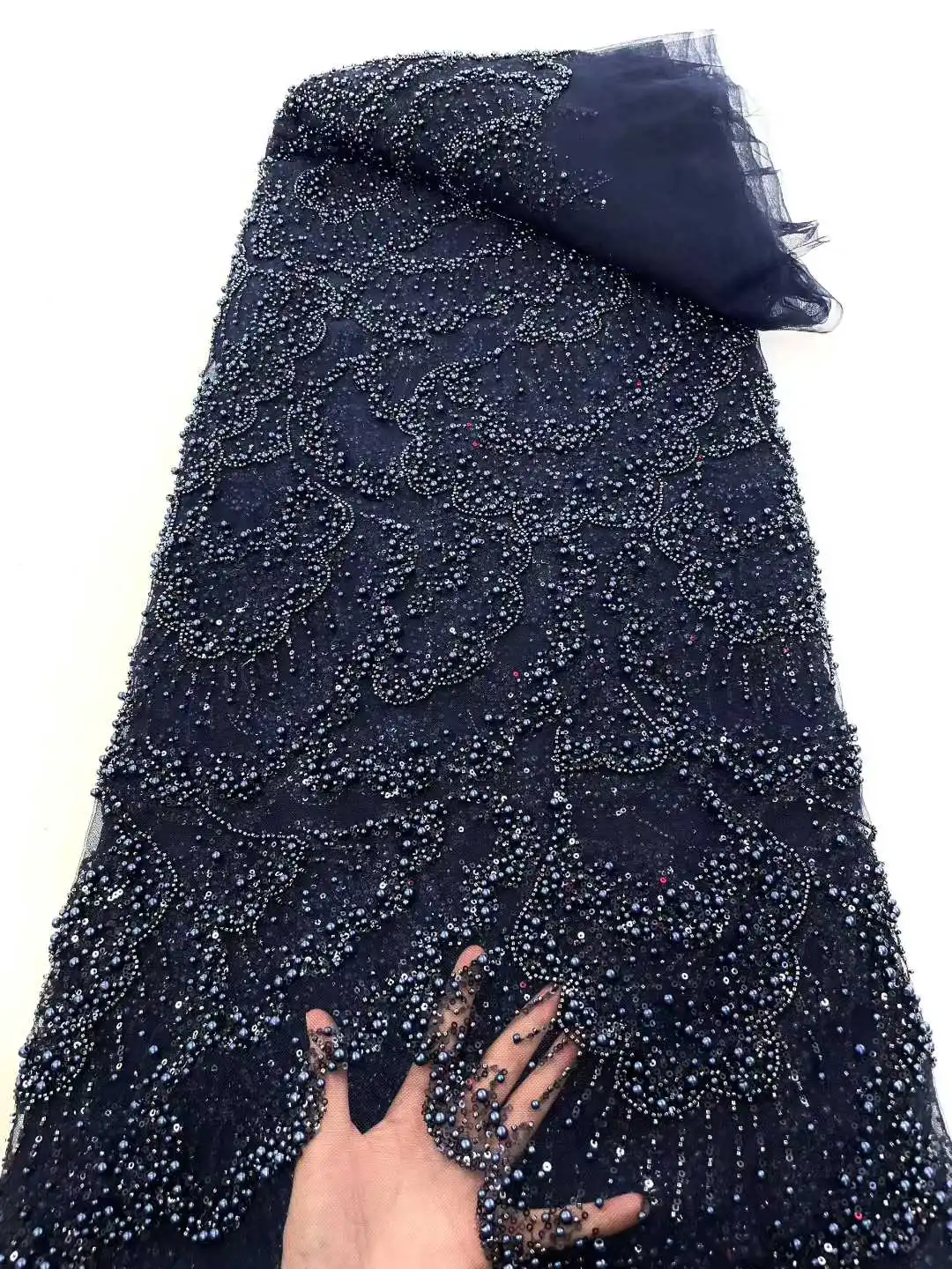 Sequins Lace Fabric 2025 High Quality Lace French African Net Beaded Lace Fabric Nigerian Embroidery Fabric For Wedding Party
Sequins Lace Fabric 2025 High Quality Lace French African Net Beaded Lace Fabric Nigerian Embroidery Fabric For Wedding Party