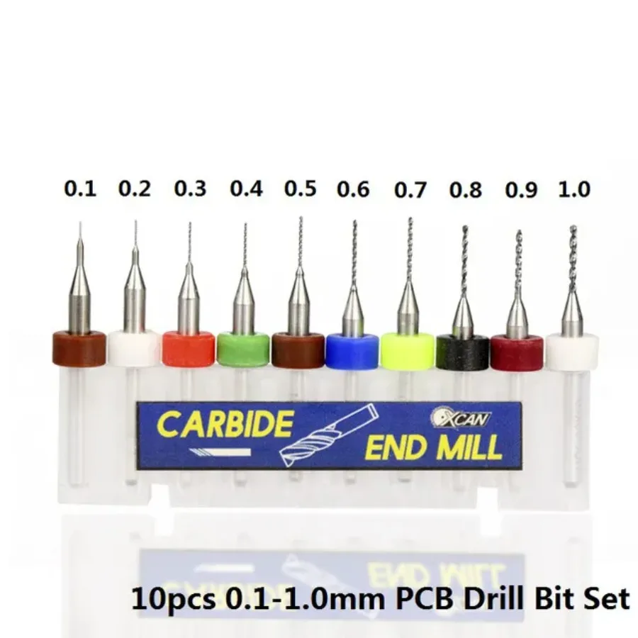 10pcs set 0.1-1.0mm PCB Mini Drill Bit Tungsten Carbide for Printed Circuit Board CNC Drill Bit Machine
10pcs set 0.1-1.0mm PCB Mini Drill Bit Tungsten Carbide for Printed Circuit Board CNC Drill Bit Machine
