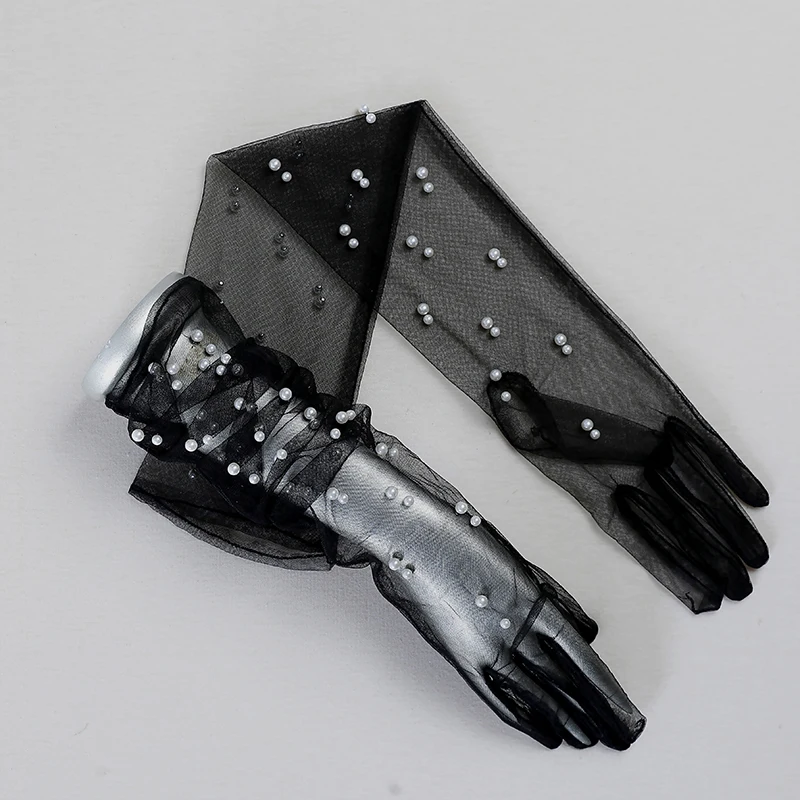 Women Pearl Lace Gloves Sexy Sunscreen Driving Gloves Ultra Thin Full Finger Mittens Long Tulle Gloves Net Yarn Cosplay Mittens
Women Pearl Lace Gloves Sexy Sunscreen Driving Gloves Ultra Thin Full Finger Mittens Long Tulle Gloves Net Yarn Cosplay Mittens