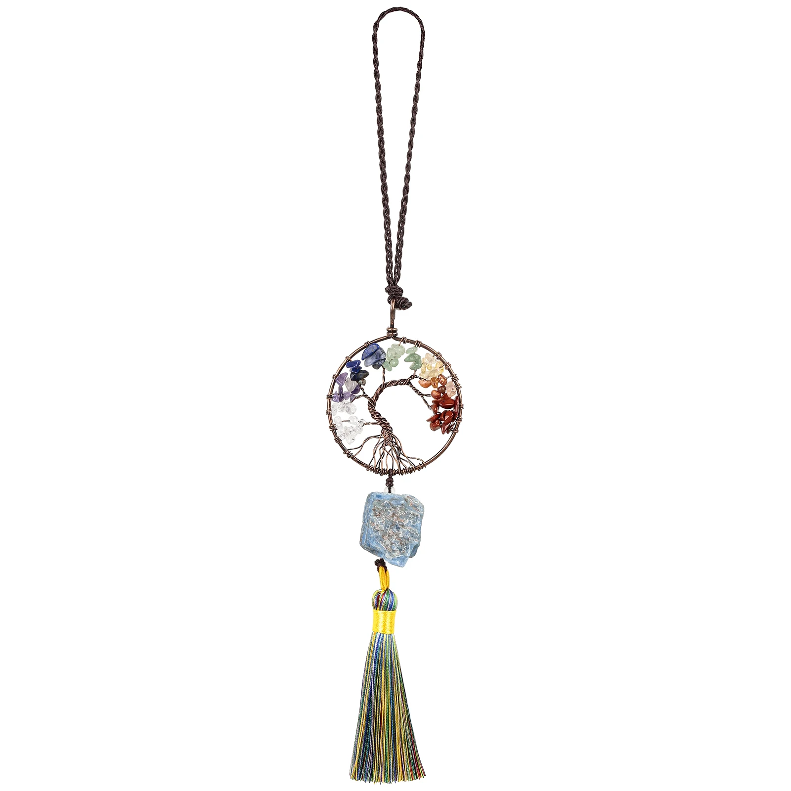 Healing 7 Chakra Crystal Tree Hanging Ornament with Irregular Raw Stone Tassel Pendant For Wall Car Home Wedding Decoration
Healing 7 Chakra Crystal Tree Hanging Ornament with Irregular Raw Stone Tassel Pendant For Wall Car Home Wedding Decoration