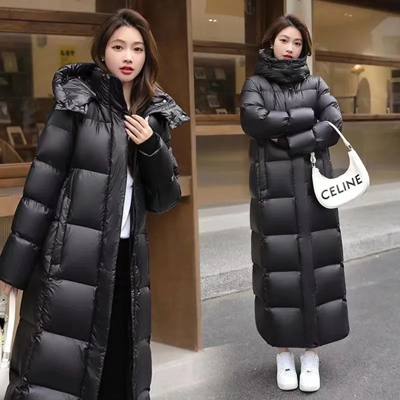 Down Jacket Womens 2023 New Winter Coat White Duck Down Coat Hooded Loose Parkas Long Thicken Warm Female Outerwear
Down Jacket Womens 2023 New Winter Coat White Duck Down Coat Hooded Loose Parkas Long Thicken Warm Female Outerwear