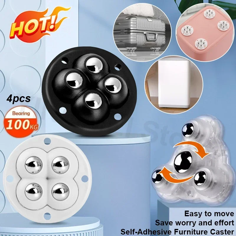 New 4 Beads Self-Adhesive Mini Caster Wheels 360 Degree Rotation Pulley White silence rollers for Furniture Storage Box pulleys
New 4 Beads Self-Adhesive Mini Caster Wheels 360 Degree Rotation Pulley White silence rollers for Furniture Storage Box pulleys