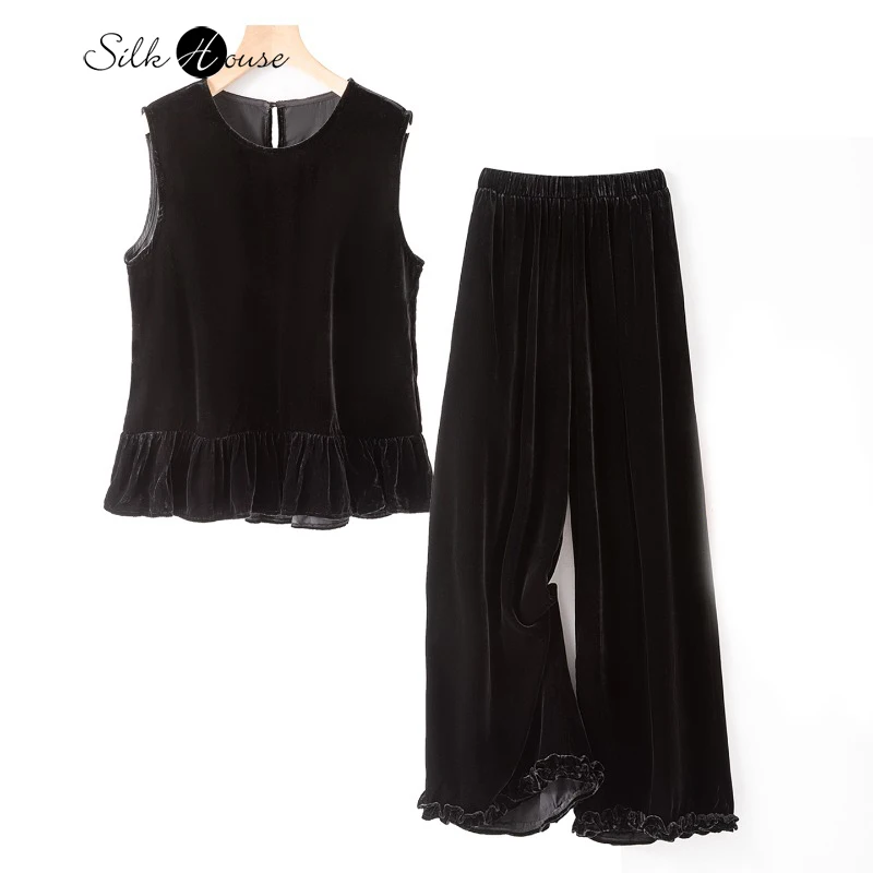 2025 Women's Fashion Autumn/Winter New 30% Natural Mulberry Silk Velvet Round Neck Tank Top T-shirt Loose Wide Leg Pants
2025 Women's Fashion Autumn/Winter New 30% Natural Mulberry Silk Velvet Round Neck Tank Top T-shirt Loose Wide Leg Pants