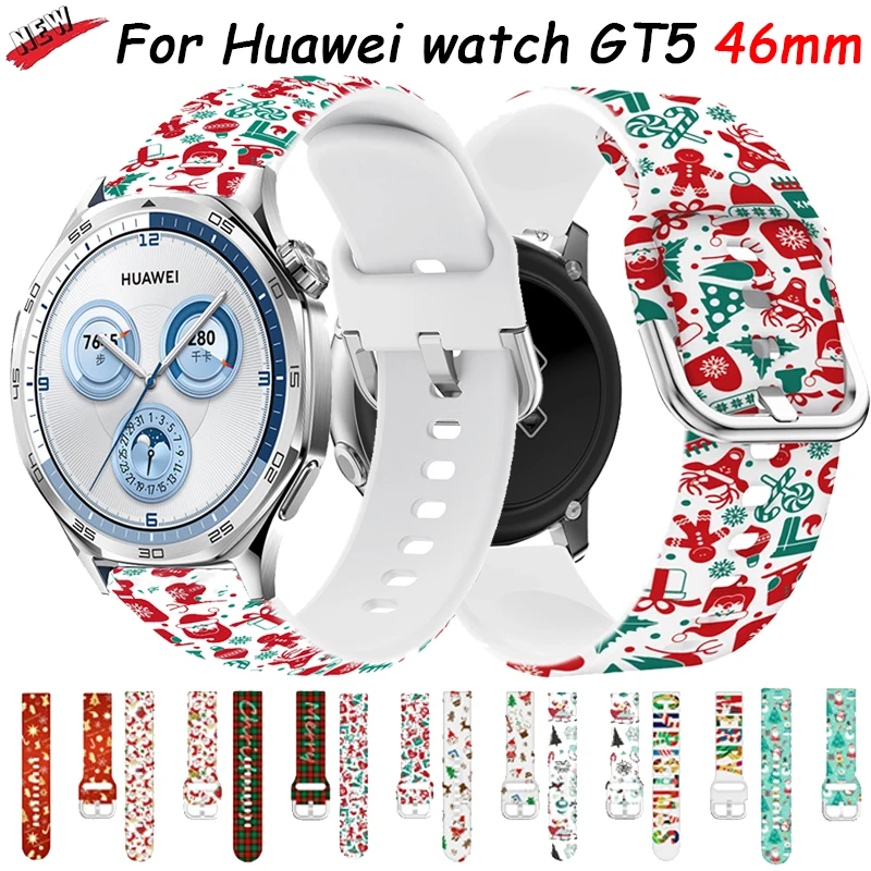 22mm 20mm Christmas Silicone Strap for Huawei Watch GT5 Pro/GT5 4 3 2e 46mm Fashion Bracelet Belt for Huawei Watch 3 4 Pro Band
22mm 20mm Christmas Silicone Strap for Huawei Watch GT5 Pro/GT5 4 3 2e 46mm Fashion Bracelet Belt for Huawei Watch 3 4 Pro Band