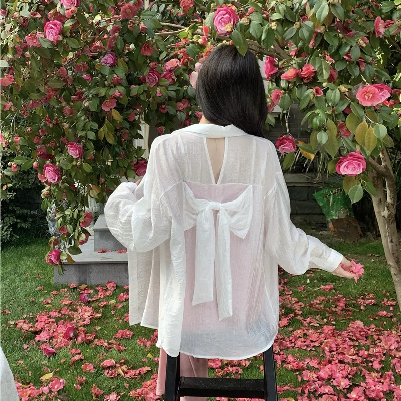 Summer 2026 Anti-Uv Knot Long Sleeve Loose Fit Open Cardigan Sweet Hollow out Back Design Sun Protection Shirt for ...
Summer 2026 Anti-Uv Knot Long Sleeve Loose Fit Open Cardigan Sweet Hollow out Back Design Sun Protection Shirt for ...