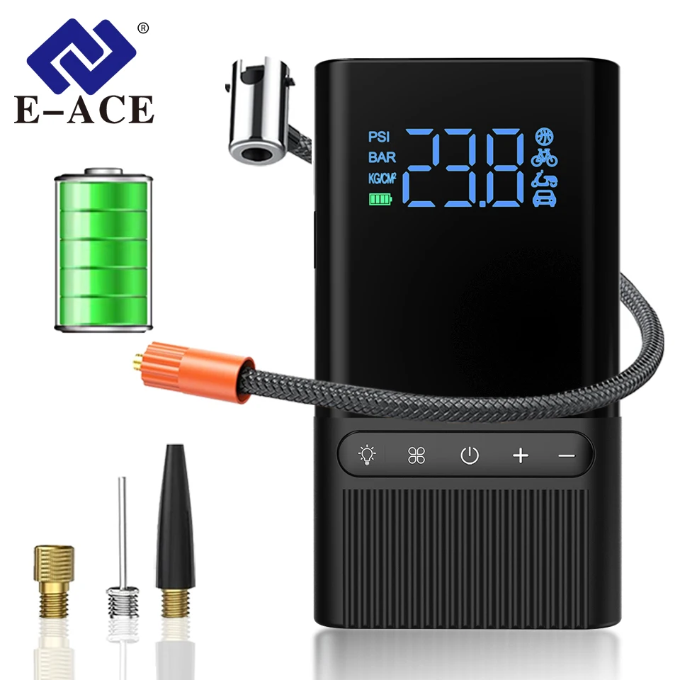 E-ACE насос для накачивания шин портативный воздушный компрессор автомобильный воздушный насос 12 В электрический беспроводной для мотоцикла велосипед автомобильный шар для шин 
E-ACE насос для накачивания шин портативный воздушный компрессор автомобильный воздушный насос 12 В электрический беспроводной для мотоцикла велосипед автомобильный шар для шин