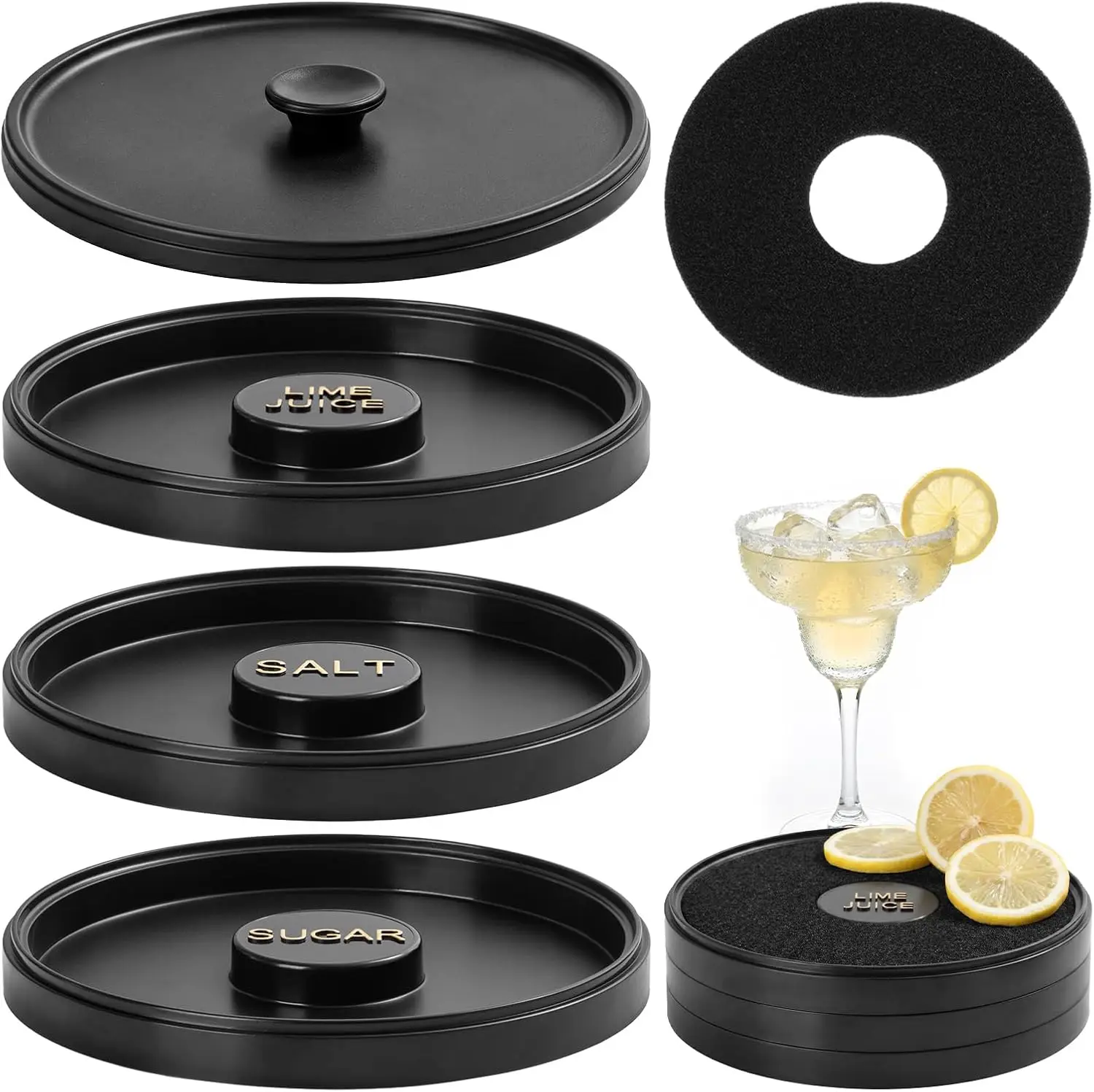 3-Tier Salt Rimmer Set with Lid, Stackable Glass Rimmer for Cocktails, Home Bar Accessories
3-Tier Salt Rimmer Set with Lid, Stackable Glass Rimmer for Cocktails, Home Bar Accessories