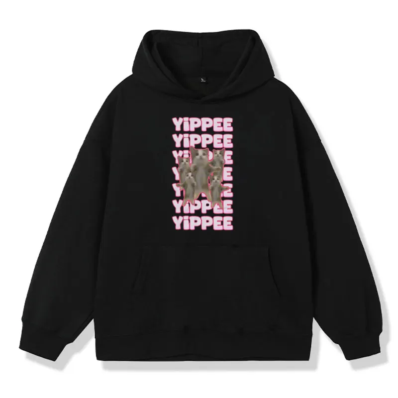 Yippe Funny Cute Happy Cat Jumping Meme Graphic Print Hoodie Winter Fashion Sweatshirts Pullover Men Women Oversized Men Women's
Yippe Funny Cute Happy Cat Jumping Meme Graphic Print Hoodie Winter Fashion Sweatshirts Pullover Men Women Oversized Men Women's