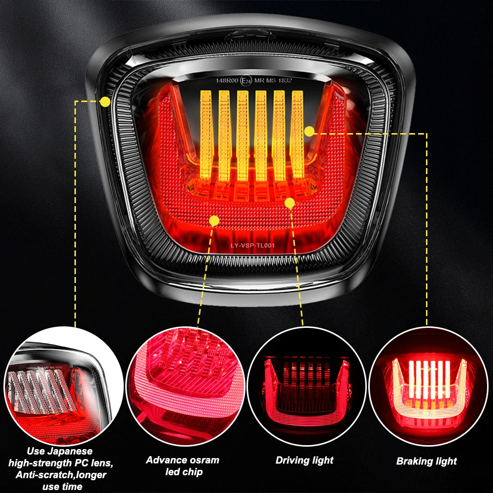 Lantsun TL001 Vespa Motorcycle Taillights Aluminum Alloy Spotlight Running Lights Brake Lights For Vespa Sprint 150 2017-2025
Lantsun TL001 Vespa Motorcycle Taillights Aluminum Alloy Spotlight Running Lights Brake Lights For Vespa Sprint 150 2017-2025