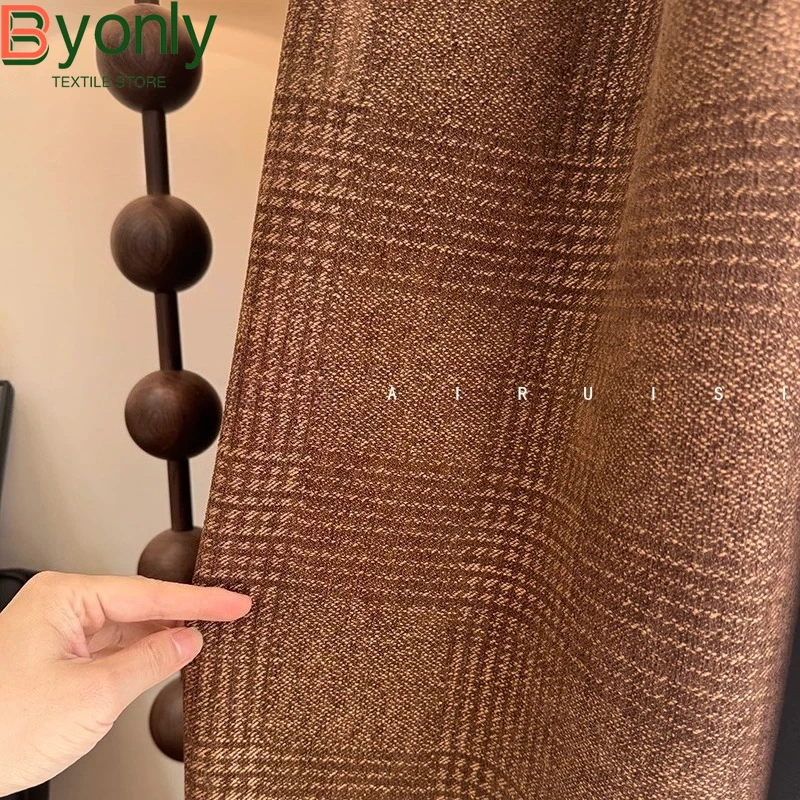 Maillard Red Brown Chenille Jacquard Thickened Blackout Curtains for Living Room Bedroom French Window Customized
Maillard Red Brown Chenille Jacquard Thickened Blackout Curtains for Living Room Bedroom French Window Customized
