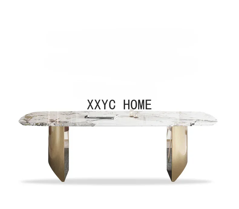 Light Luxury Dining Tables and Chairs Set Home Large Apartment Italian Minimalist Marble Dining Table
Light Luxury Dining Tables and Chairs Set Home Large Apartment Italian Minimalist Marble Dining Table