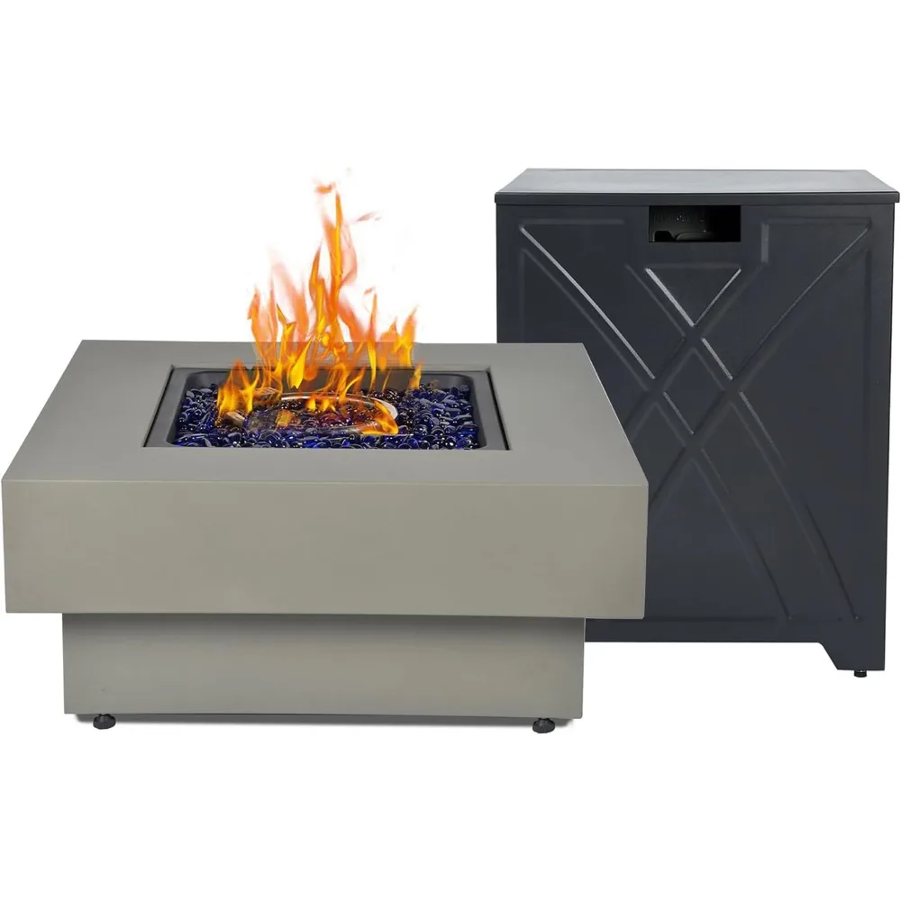 32.5-inch Outdoor Gas Fire Pit with 20lb Propane Tank Cover Table, 50,000BTU Propane Gas Fire Pits for Outside Patio
32.5-inch Outdoor Gas Fire Pit with 20lb Propane Tank Cover Table, 50,000BTU Propane Gas Fire Pits for Outside Patio