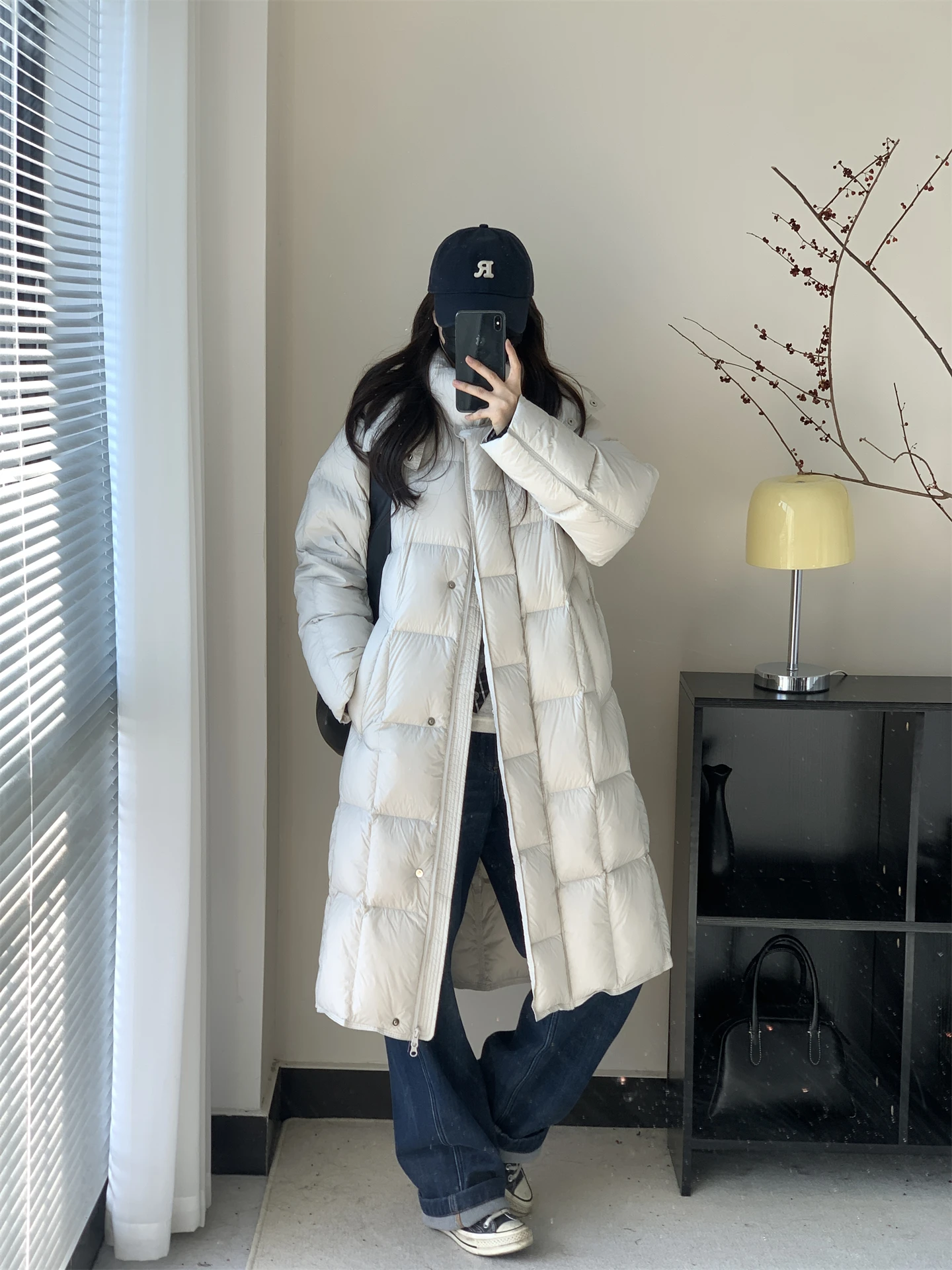 Loose Long Hooded Women's down Jaet Thiened Korean Sle Puffer Blo Design Winter Warm Slimming Light ey for Ladies
Loose Long Hooded Women's down Jaet Thiened Korean Sle Puffer Blo Design Winter Warm Slimming Light ey for Ladies