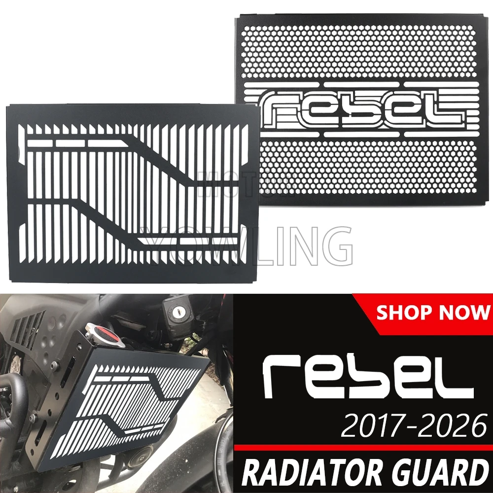 Motorcycle Radiator Grille Guard Cover Protection Water Tank Shield For Honda REBEL CMX/CM 500/300 2017-2026 REBEL300 REBEL500
Motorcycle Radiator Grille Guard Cover Protection Water Tank Shield For Honda REBEL CMX/CM 500/300 2017-2026 REBEL300 REBEL500