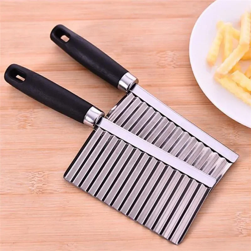 Stainless Steel Wavy Blade Potato Knife, Multi-Purpose Vegetable & Fruit Slicer, Ergonomic Durable Kitchen Tool for Cooking 
Stainless Steel Wavy Blade Potato Knife, Multi-Purpose Vegetable & Fruit Slicer, Ergonomic Durable Kitchen Tool for Cooking