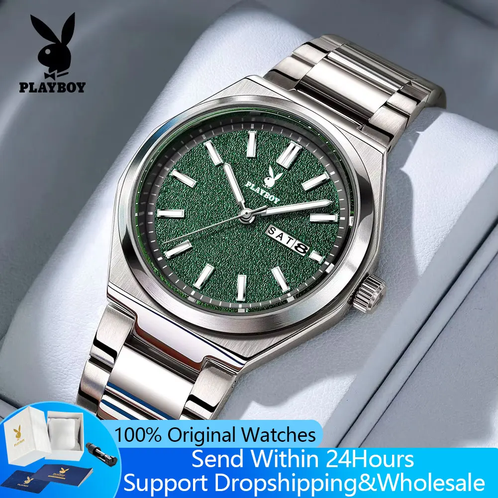 PLAYBOY 3110 Man Watch Brand Original Exclusive Fashion Simple Dual Calendar Luminous Waterproof Quartz Wrist Watches for Men
PLAYBOY 3110 Man Watch Brand Original Exclusive Fashion Simple Dual Calendar Luminous Waterproof Quartz Wrist Watches for Men