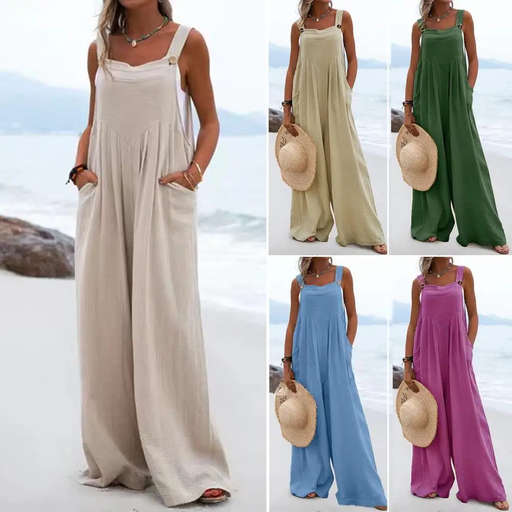 Women Jumpsuit Sling Wide Leg Bohemian Elegant Suspender Jumpsuit for Vacation
Women Jumpsuit Sling Wide Leg Bohemian Elegant Suspender Jumpsuit for Vacation
