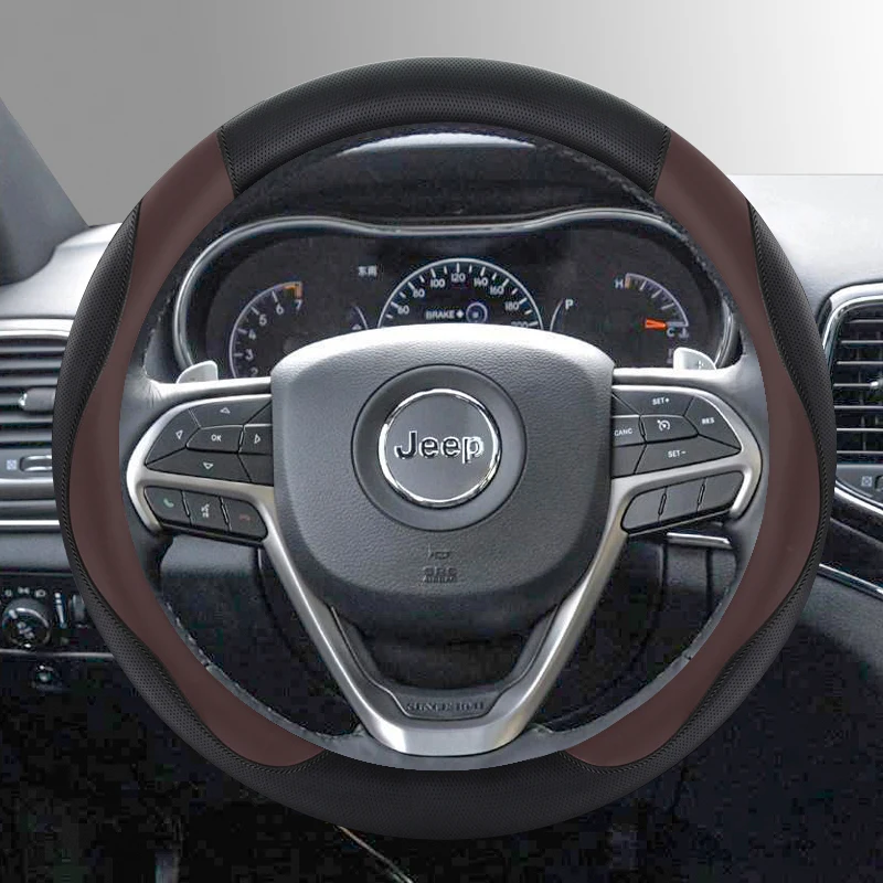 Чехол на руль для Jeep Compass Patriot Renegade, универсальные автомобильные аксессуары О-типа из искусственной кожи, Нескользящие, устойчивые к поту, 38 см
Чехол на руль для Jeep Compass Patriot Renegade, универсальные автомобильные аксессуары О-типа из искусственной кожи, Нескользящие, устойчивые к поту, 38 см