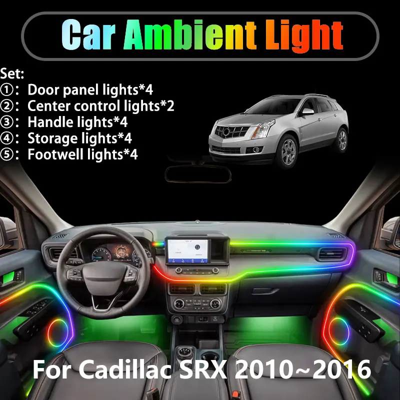 Для Cadillac SRX 2010 ~ 2016 2011 2/18 в 1, автомобильное окружающее освещение, светодиодные внутренние светодиодные фонари багажника, USB RGB Ensemble Streamer, автозапчасти
Для Cadillac SRX 2010 ~ 2016 2011 2/18 в 1, автомобильное окружающее освещение, светодиодные внутренние светодиодные фонари багажника, USB RGB Ensemble Streamer, автозапчасти