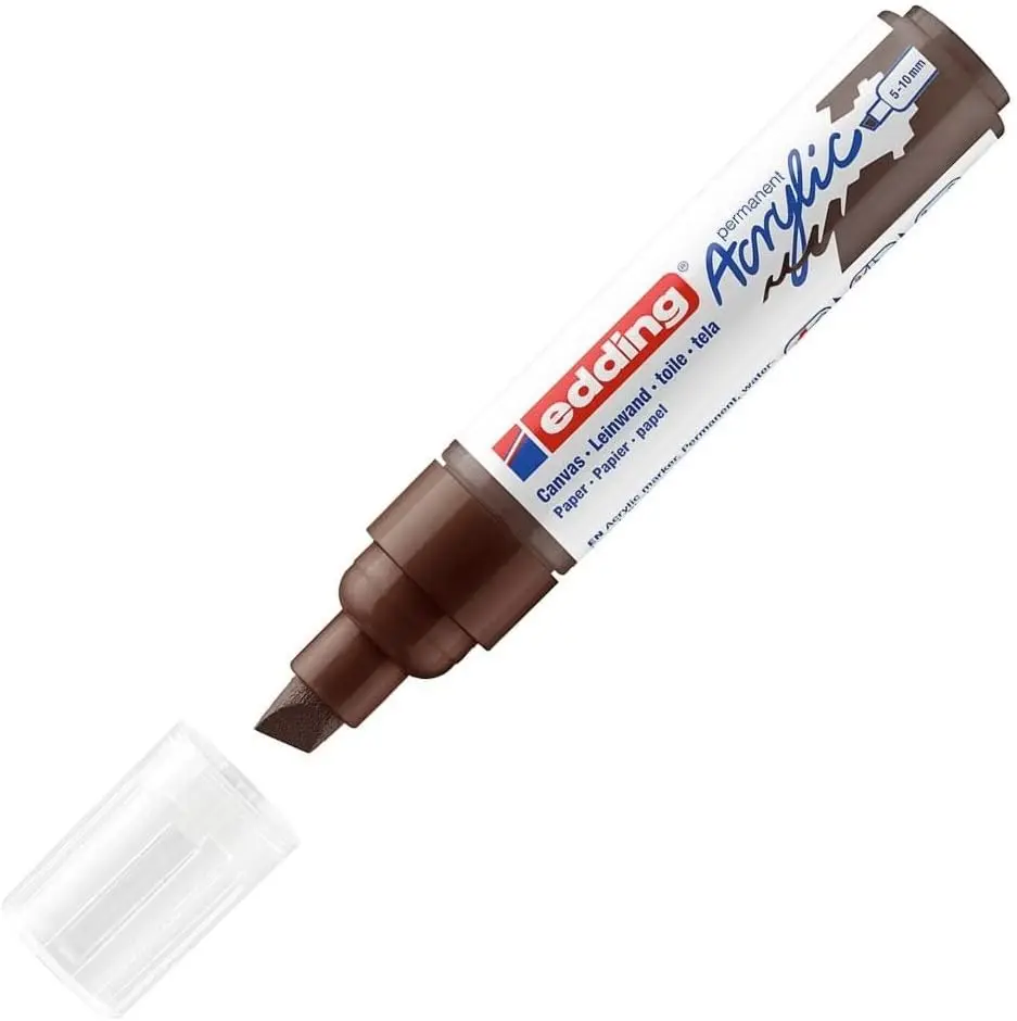 Acrylic Paint Marker, Broad Chisel Tip 5-10mm, Waterproof & Permanent, for Canvas, Wood, Rock Painting, Brown
Acrylic Paint Marker, Broad Chisel Tip 5-10mm, Waterproof & Permanent, for Canvas, Wood, Rock Painting, Brown