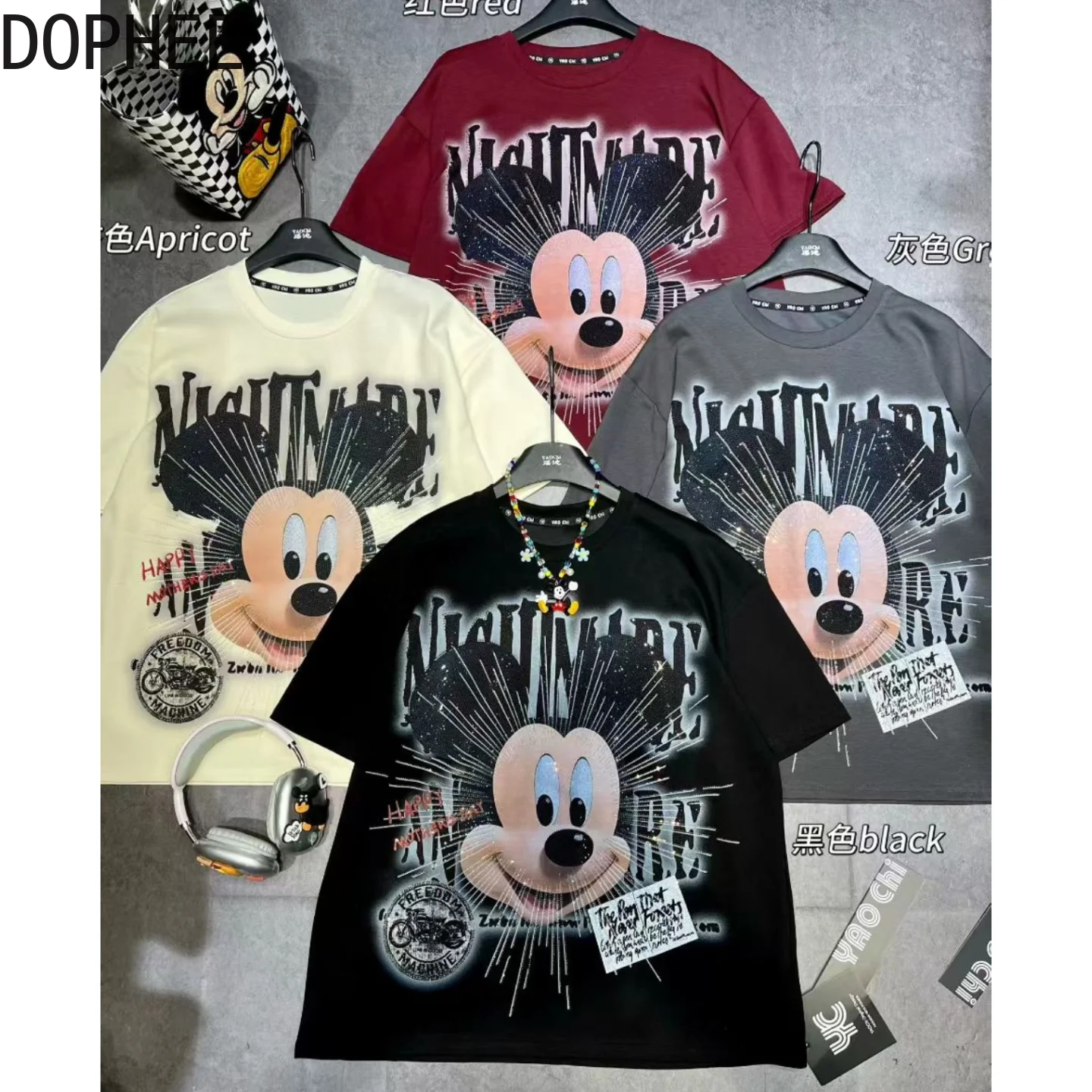 Модная новая осенняя женская футболка с коротким рукавом и блестками, универсальный хлопковый пуловер с мультяшным принтом, топ с круглым вырезом, красивые повседневные футболки 
Модная новая осенняя женская футболка с коротким рукавом и блестками, универсальный хлопковый пуловер с мультяшным принтом, топ с круглым вырезом, красивые повседневные футболки