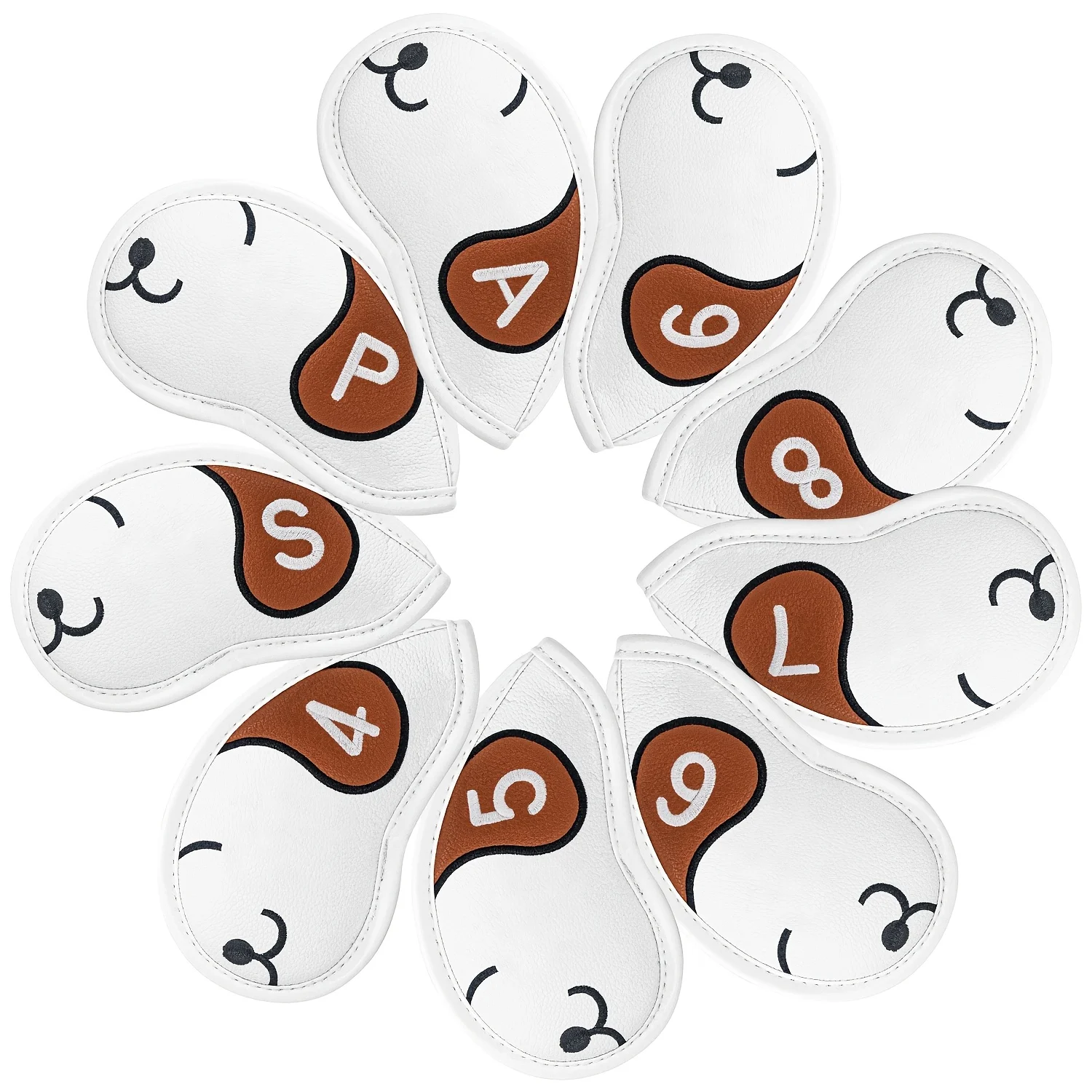9pcs Golf Iron Covers Set Golf Club Head Cover (4-9, A, P, S) Fit Most Golf Irons
9pcs Golf Iron Covers Set Golf Club Head Cover (4-9, A, P, S) Fit Most Golf Irons