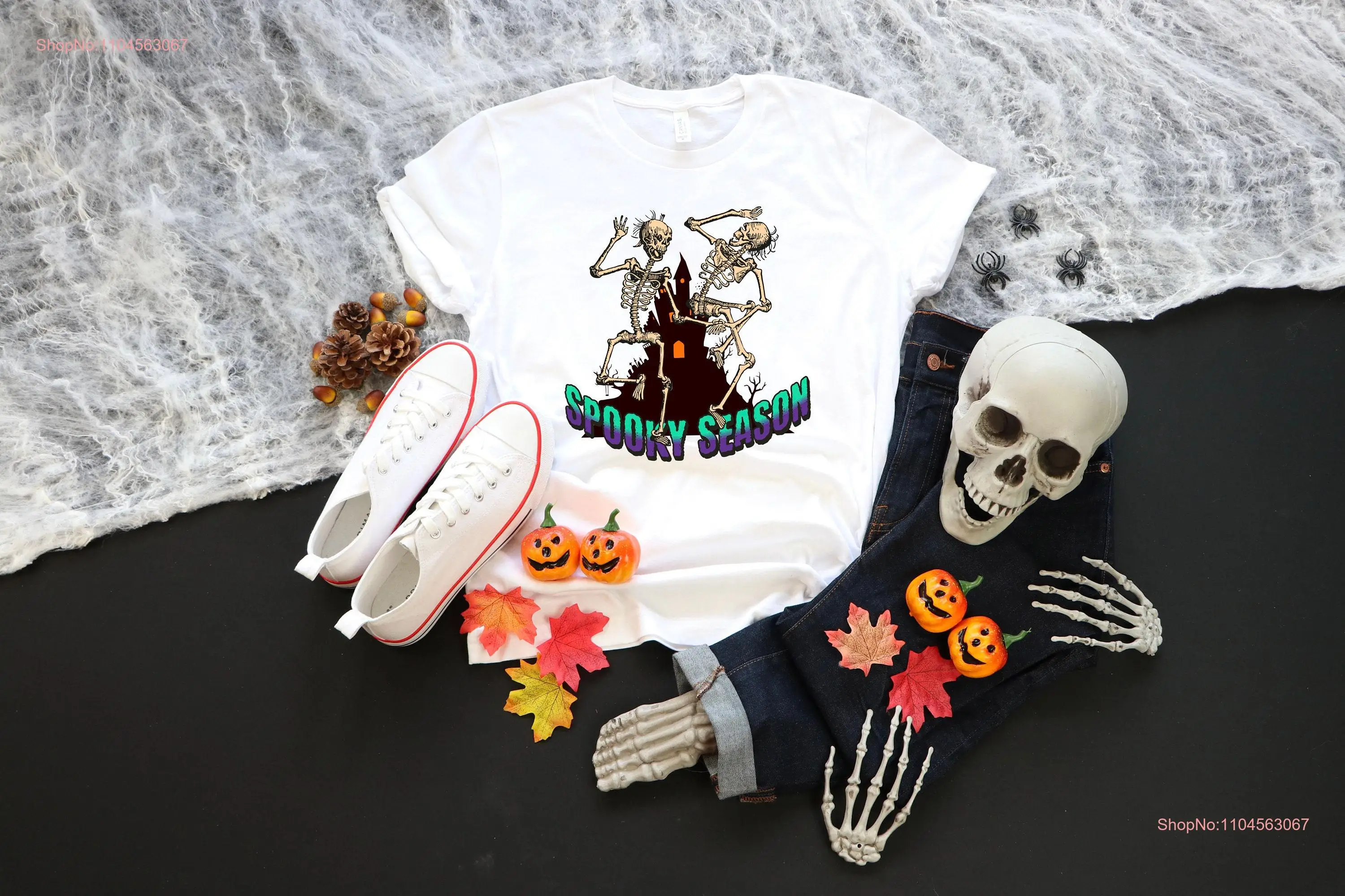 Футболка с черепом Spooky Seasons, одежда со скелетами на Хэллоуин, модная одежда для танцев с длинными или короткими рукавами
Футболка с черепом Spooky Seasons, одежда со скелетами на Хэллоуин, модная одежда для танцев с длинными или короткими рукавами