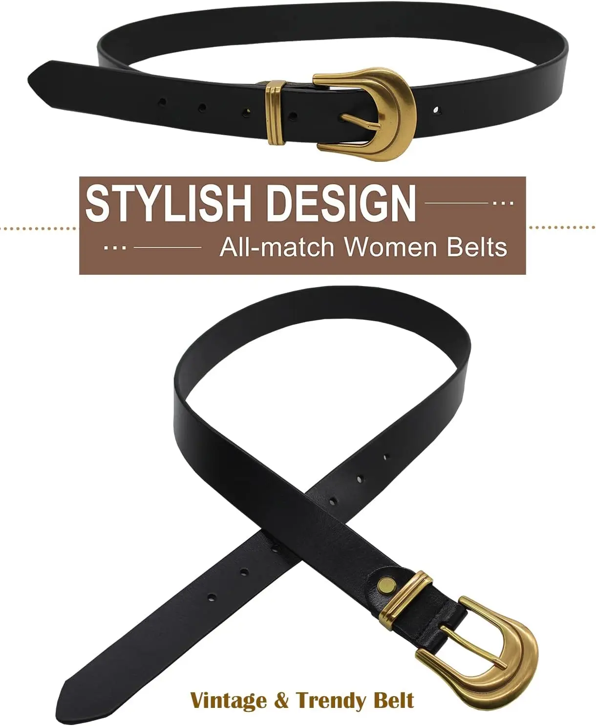 New Genuine Leather Belt for Women Gold Metal Buckle Waistband Luxury Casual Fashion Plus Size Belts for Jeans Dresses
New Genuine Leather Belt for Women Gold Metal Buckle Waistband Luxury Casual Fashion Plus Size Belts for Jeans Dresses