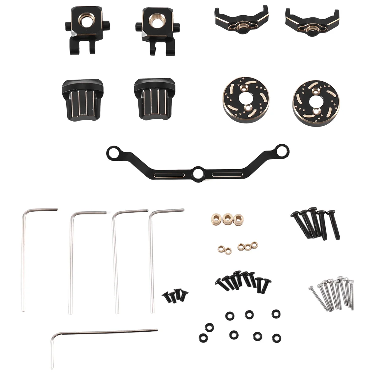 Practical 9Pcs Brass Weight Steering Rod Steering Block C-Hub Axle Cover for Traxxas TRX4M 1/18 RC Crawler Car Upgrade Parts
Practical 9Pcs Brass Weight Steering Rod Steering Block C-Hub Axle Cover for Traxxas TRX4M 1/18 RC Crawler Car Upgrade Parts