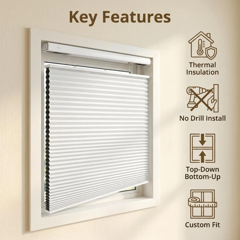 Custom Honeycomb Blinds Blackout Curtain Cellular Shades No Drill Upper and Lower Open Blind for Windows Doors Home Decoration
Custom Honeycomb Blinds Blackout Curtain Cellular Shades No Drill Upper and Lower Open Blind for Windows Doors Home Decoration