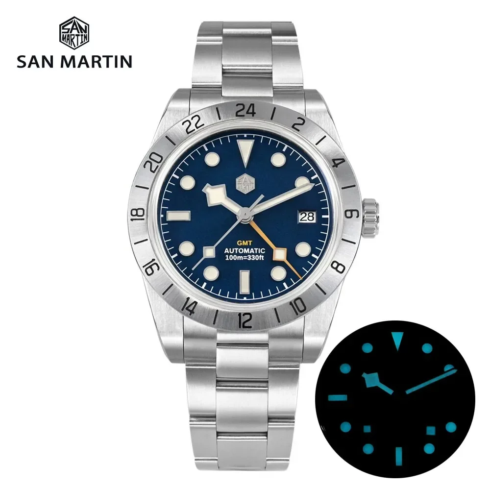 Роскошные мужские деловые автоматические механические часы San Martin SN0054-G-C NH34 39 мм BB GMT BGW9 с сапфировой датой и подсветкой
Роскошные мужские деловые автоматические механические часы San Martin SN0054-G-C NH34 39 мм BB GMT BGW9 с сапфировой датой и подсветкой