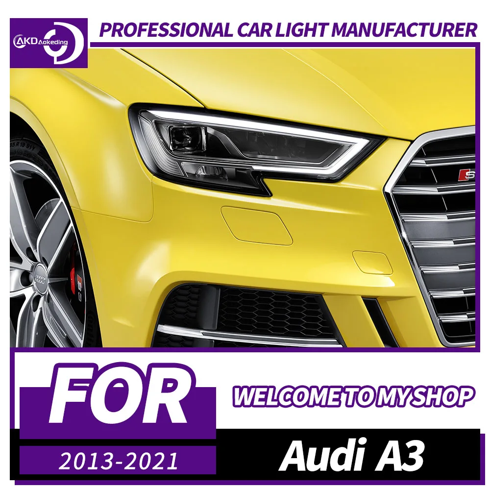 AKD Head Lamp for Audi A3 LED Headlight 2013-2021 Headlights S3 A3L DRL Turn Signal High Beam Angel Eye Projector Lens
AKD Head Lamp for Audi A3 LED Headlight 2013-2021 Headlights S3 A3L DRL Turn Signal High Beam Angel Eye Projector Lens
