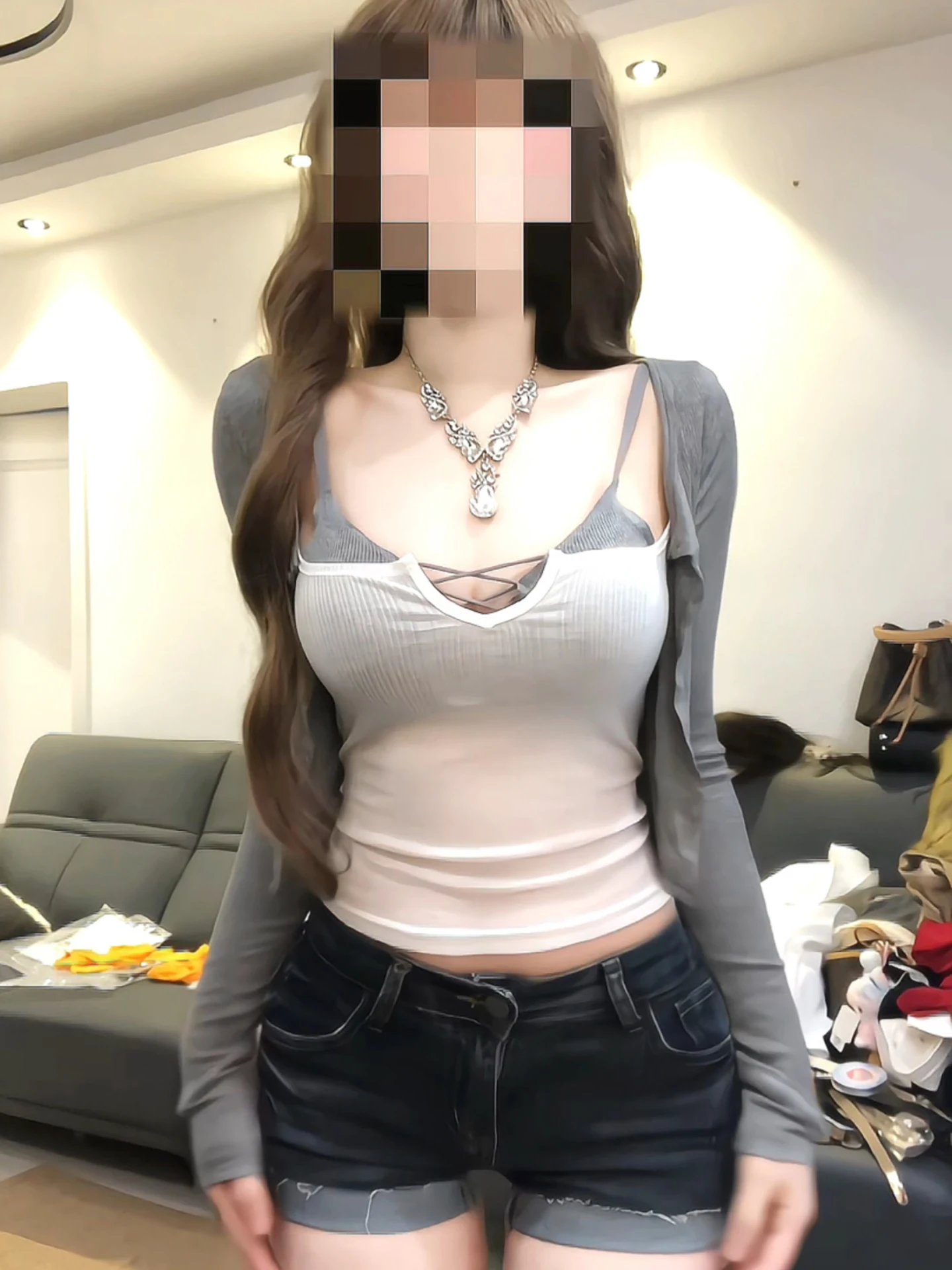 Sexy Pure Desire Style Three-Piece Set Open Cardigan Tank Top Strap Vest Spring Summer Fashion Ensemble High Waist Wide Leg P...
Sexy Pure Desire Style Three-Piece Set Open Cardigan Tank Top Strap Vest Spring Summer Fashion Ensemble High Waist Wide Leg P...
