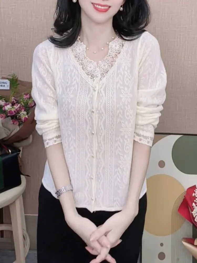 Новый осенний вязаный кардиган с кружевными вставками, легкий, универсальный, больших размеров, из высококачественного кашемира
Новый осенний вязаный кардиган с кружевными вставками, легкий, универсальный, больших размеров, из высококачественного кашемира