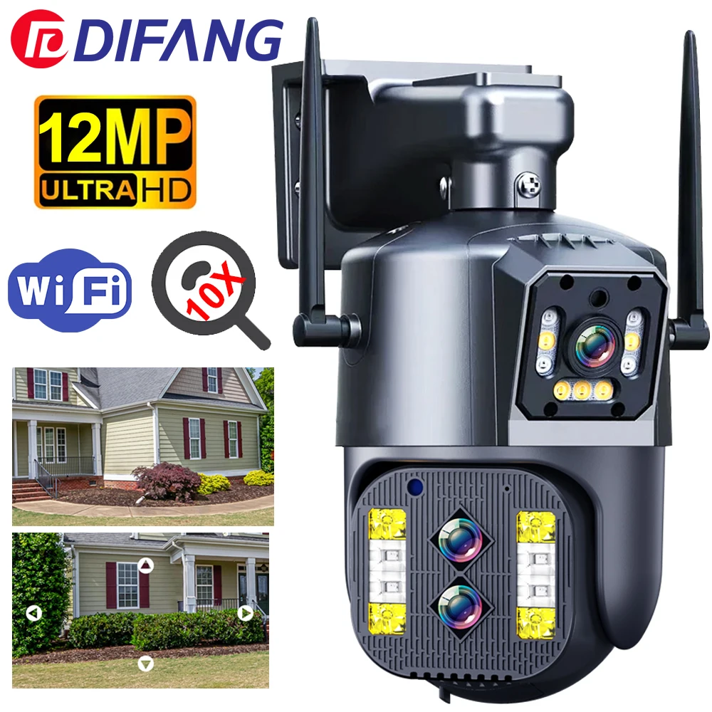 DIFANG 10X Zoom WiFi Security Camera Outdoor, Auto Tracking, Color Night Vision, Two-Way Audio, Wide Angle Wireless IP Camera
DIFANG 10X Zoom WiFi Security Camera Outdoor, Auto Tracking, Color Night Vision, Two-Way Audio, Wide Angle Wireless IP Camera