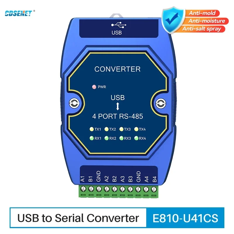 Преобразователь USB в последовательный порт, 4 последовательных порта RS485/RS232/TTL CDSENET E810-серии, установка на рейку промышленного класса, интерфейс Type-C
Преобразователь USB в последовательный порт, 4 последовательных порта RS485/RS232/TTL CDSENET E810-серии, установка на рейку промышленного класса, интерфейс Type-C