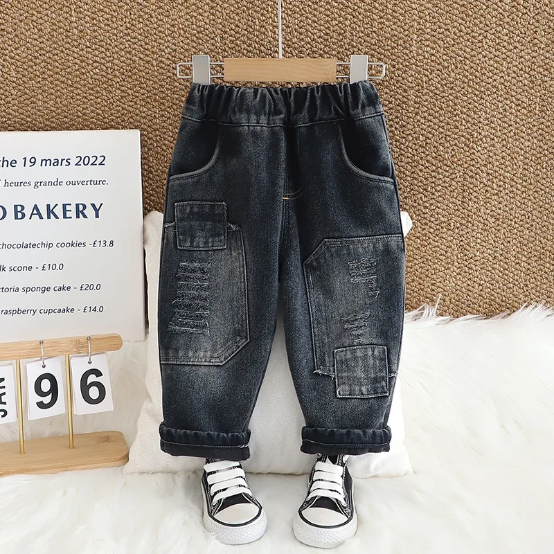 Boys Jeans Autumn Winter 2024 Children Thick Velvet Trousers For Baby Boy Clothes Kids Denim Pants Casual Warm Leggings Outfits
Boys Jeans Autumn Winter 2024 Children Thick Velvet Trousers For Baby Boy Clothes Kids Denim Pants Casual Warm Leggings Outfits